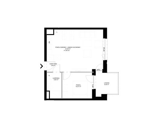 Plan 2 pok. 45m²