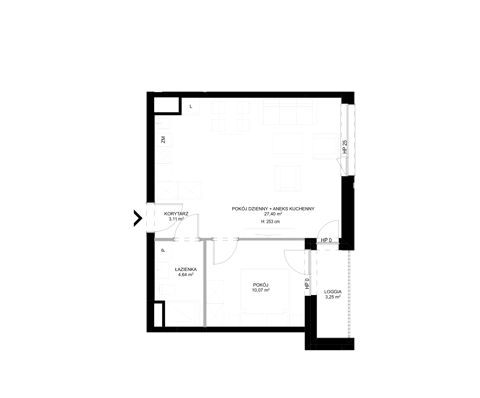 Plan 2 pok. 45m²