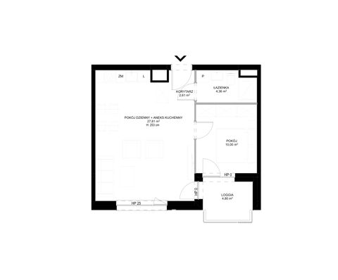 Plan 2 pok. 45m²