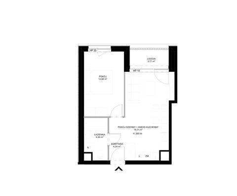 Plan 2 pok. 40m²