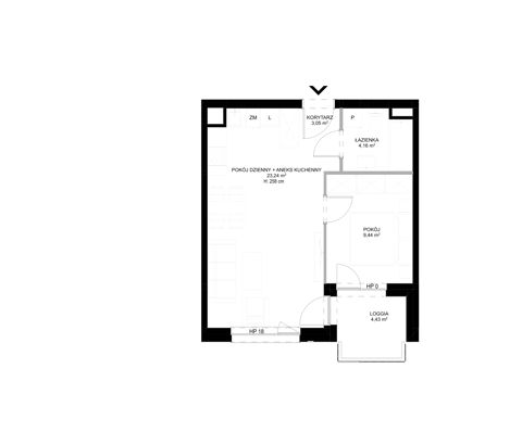 Plan 2 pok. 40m²