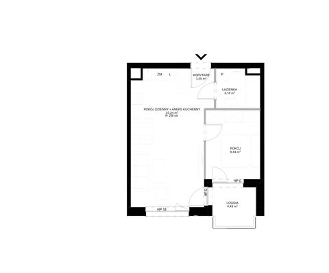 Plan 2 pok. 40m²