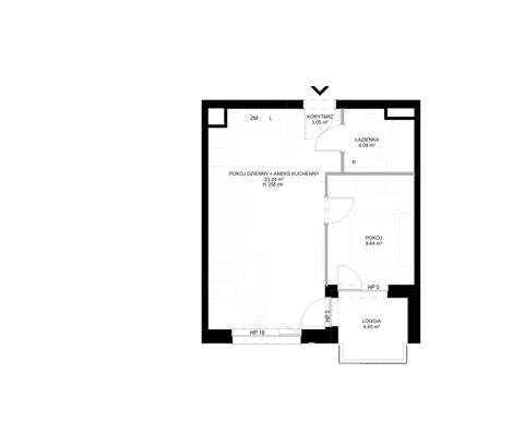 Plan 2 pok. 40m²
