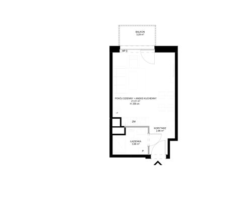 Plan 1 pok. 28m²