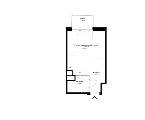 Plan 1 pok. 28m²