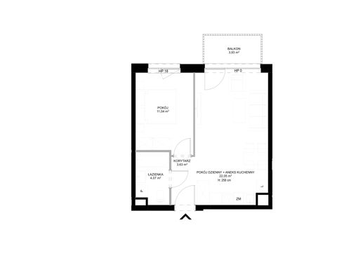 Plan 2 pok. 41m²