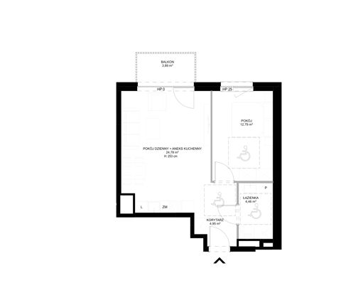 Plan 2 pok. 47m²