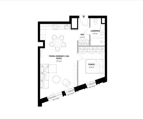 Plan 2 pok. 55m²