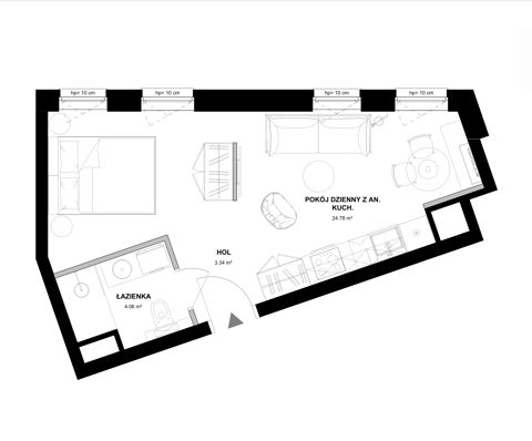 Plan 1 pok. 32m²