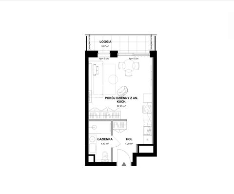 Plan 1 pok. 31m²