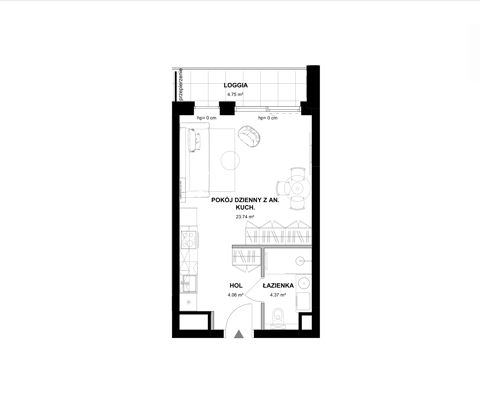 Plan 1 pok. 32m²