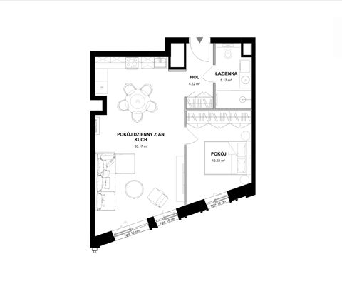 Plan 2 pok. 55m²