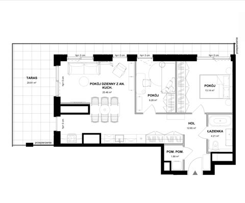 Plan 3 pok. 67m²