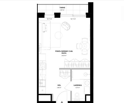 Plan 1 pok. 32m²