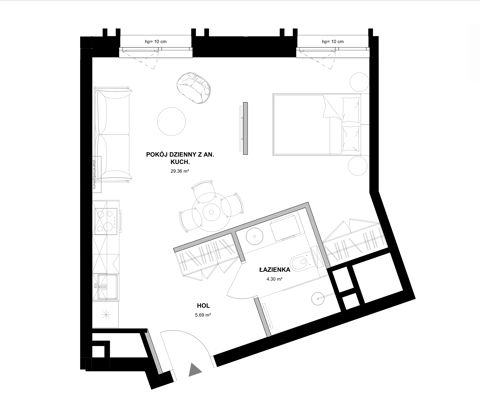 Plan 1 pok. 39m²