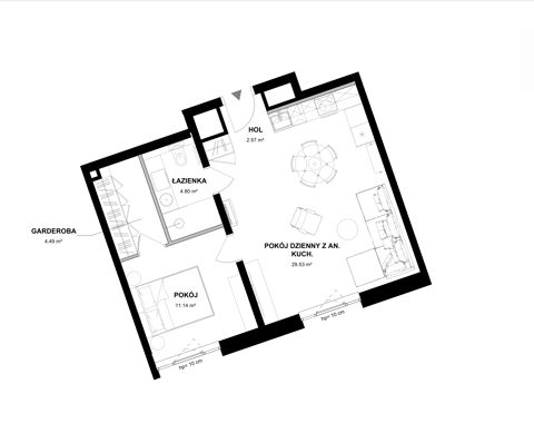 Plan 2 pok. 53m²