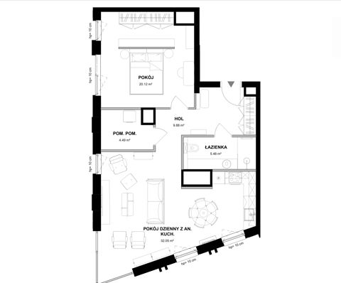 Plan 2 pok. 72m²