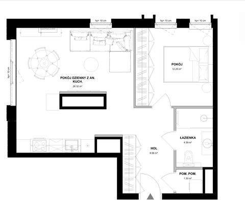 Plan 2 pok. 53m²