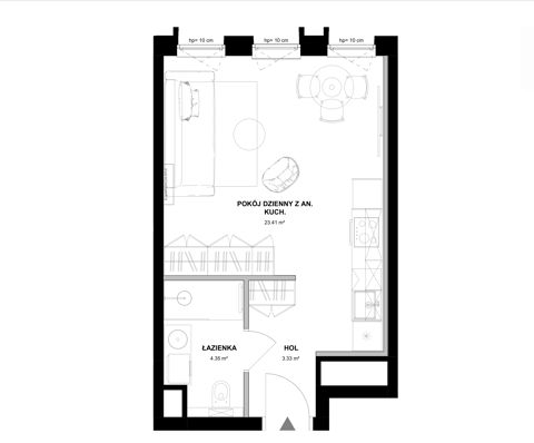 Plan 1 pok. 31m²