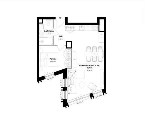 Plan 2 pok. 51m²