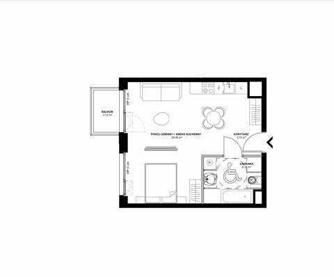 Plan 2 pok. 38m²