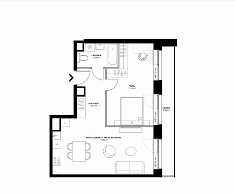 Plan 2 pok. 54m²