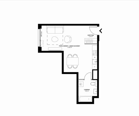 Plan 1 pok. 36m²