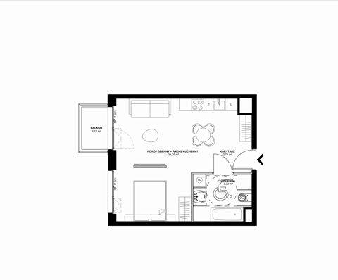 Plan 2 pok. 38m²
