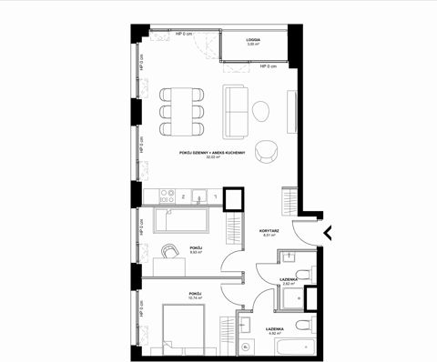Plan 3 pok. 69m²