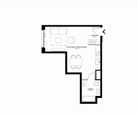 Plan 1 pok. 36m²