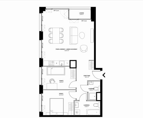 Plan 3 pok. 69m²