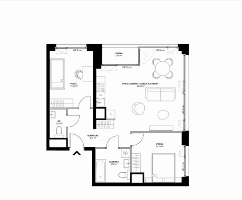 Plan 3 pok. 66m²