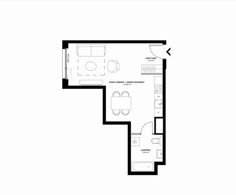 Plan 1 pok. 36m²