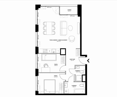 Plan 3 pok. 69m²