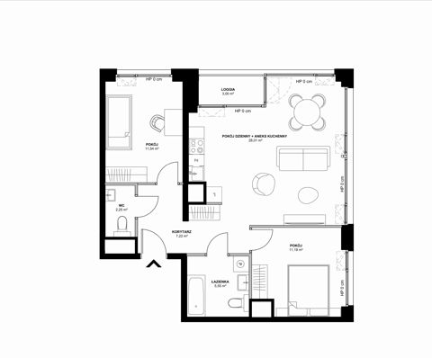 Plan 3 pok. 66m²