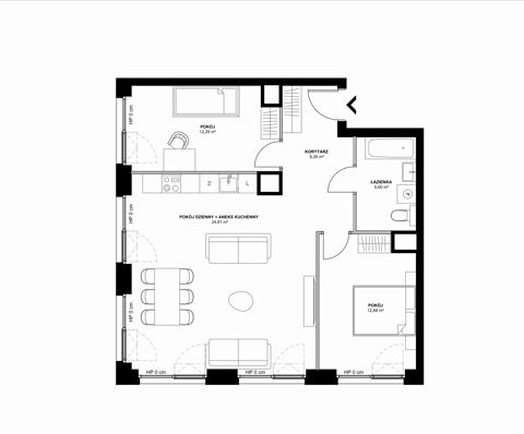 Plan 3 pok. 74m²