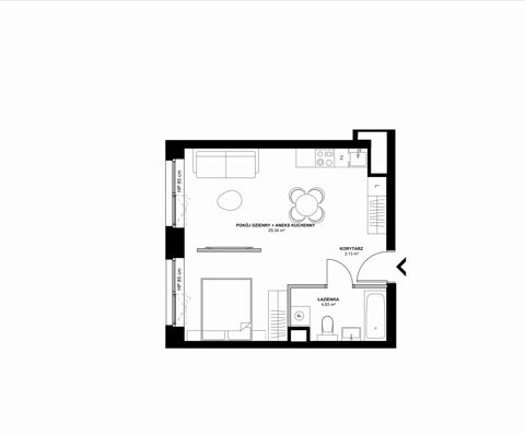Plan 2 pok. 37m²