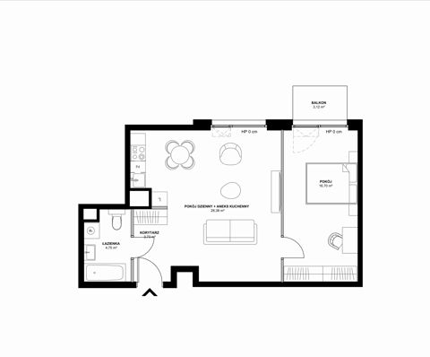 Plan 2 pok. 54m²