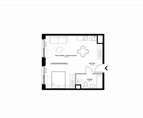 Plan 2 pok. 39m²