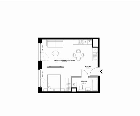 Plan 2 pok. 39m²