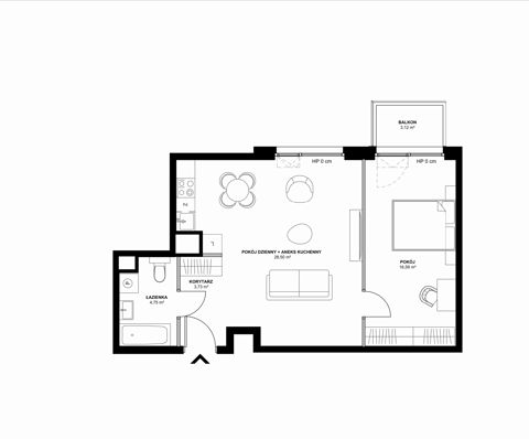 Plan 2 pok. 54m²