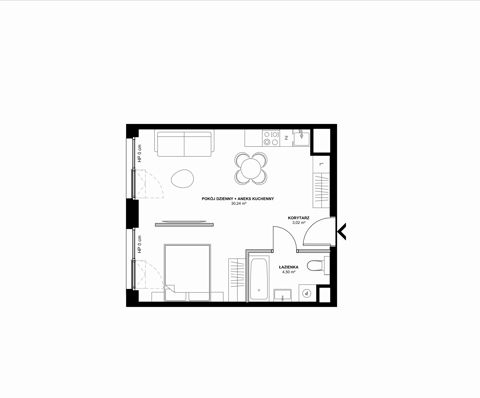 Plan 2 pok. 38m²