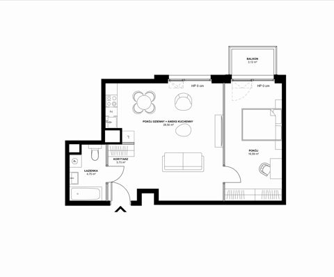Plan 2 pok. 54m²