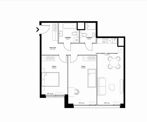 Plan 3 pok. 72m²