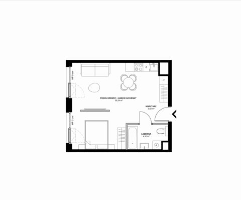Plan 2 pok. 38m²