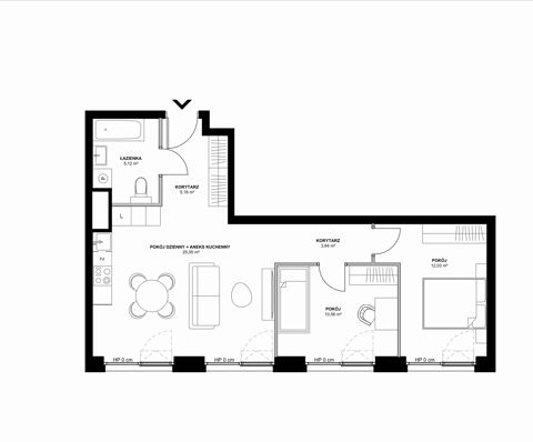 Plan 3 pok. 62m²