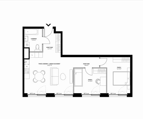 Plan 3 pok. 62m²
