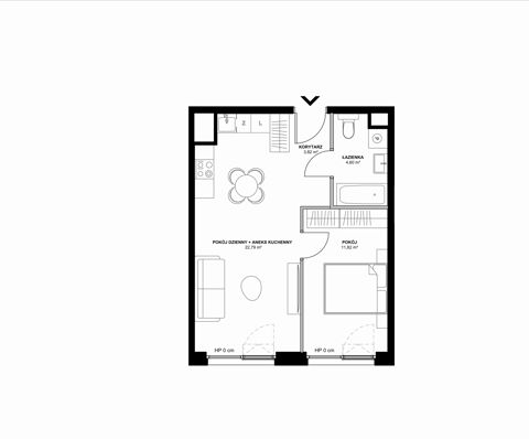 Plan 2 pok. 43m²