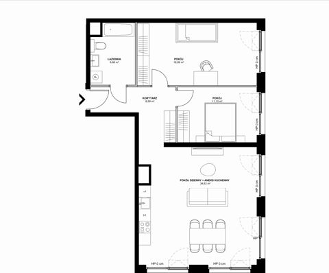 Plan 3 pok. 80m²