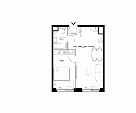 Plan 2 pok. 43m²